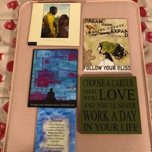 5 motivational fridge magnets, sold as a set
